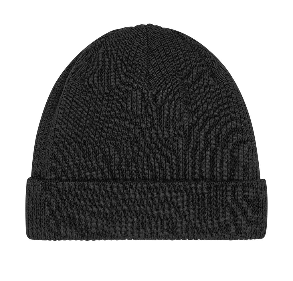 Organic Cotton Beanie in Farbe Black