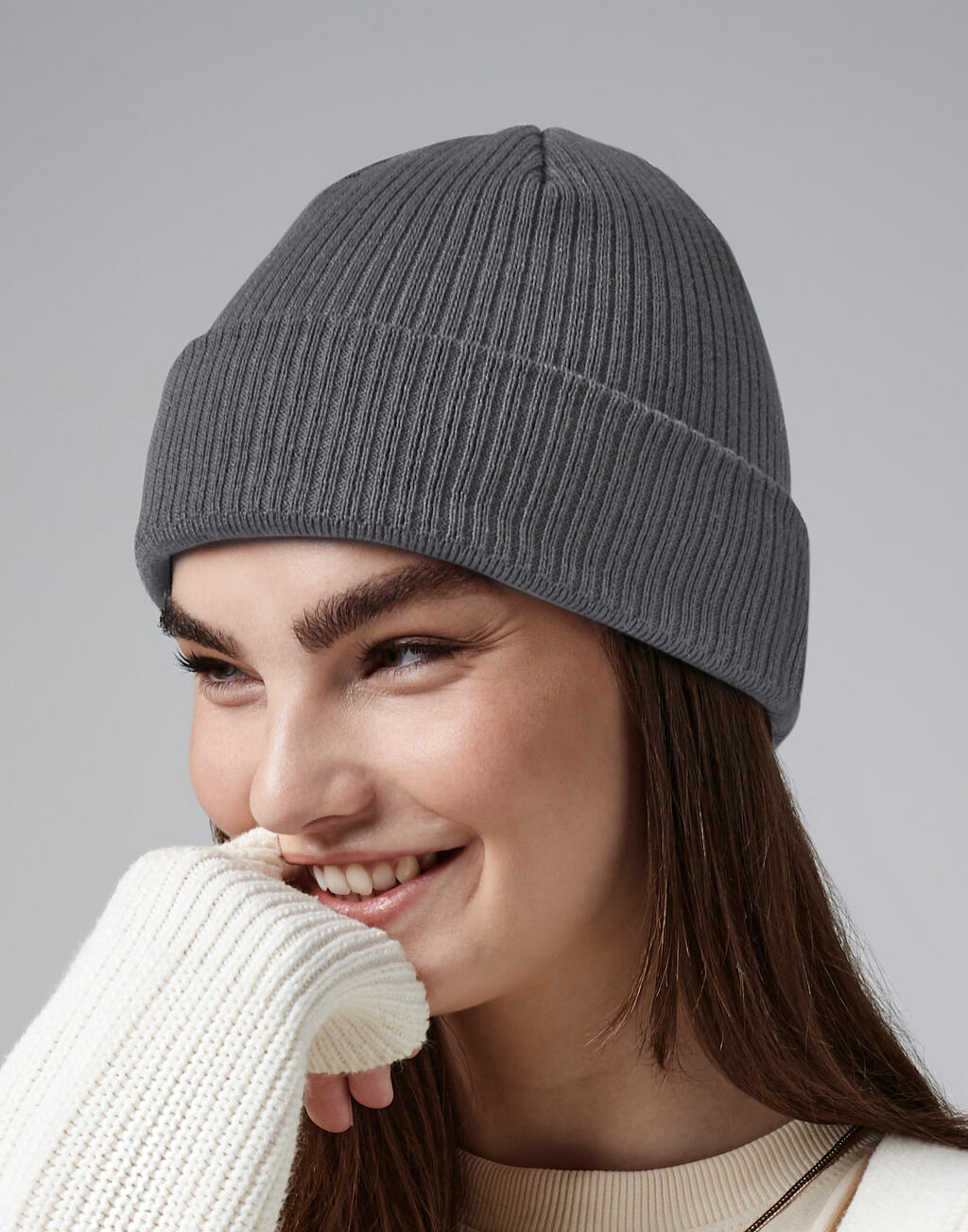 Organic Cotton Beanie in Farbe Black
