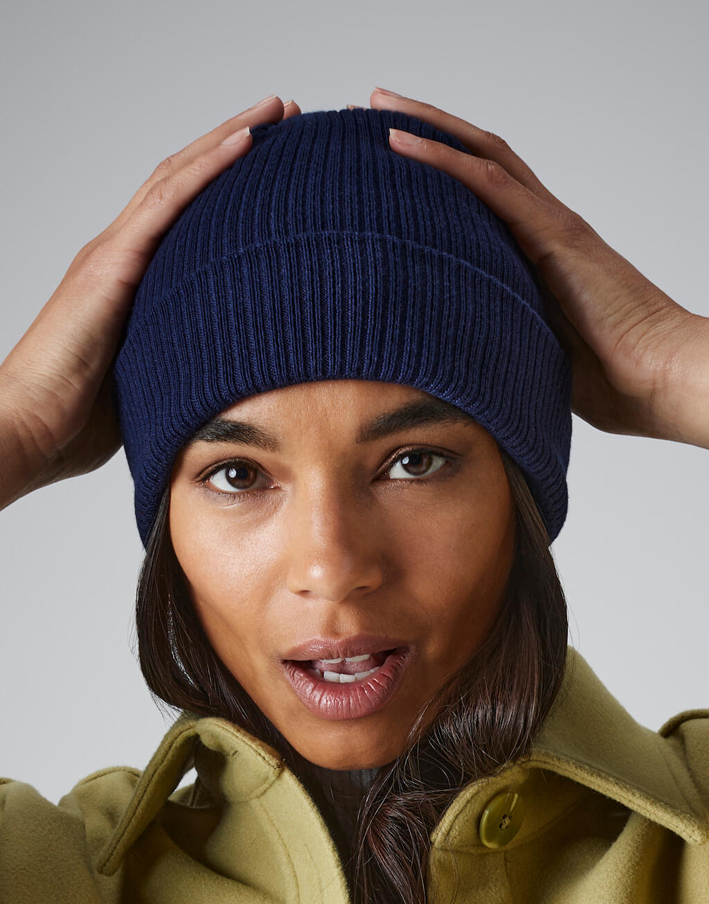 Organic Cotton Beanie in Farbe Black