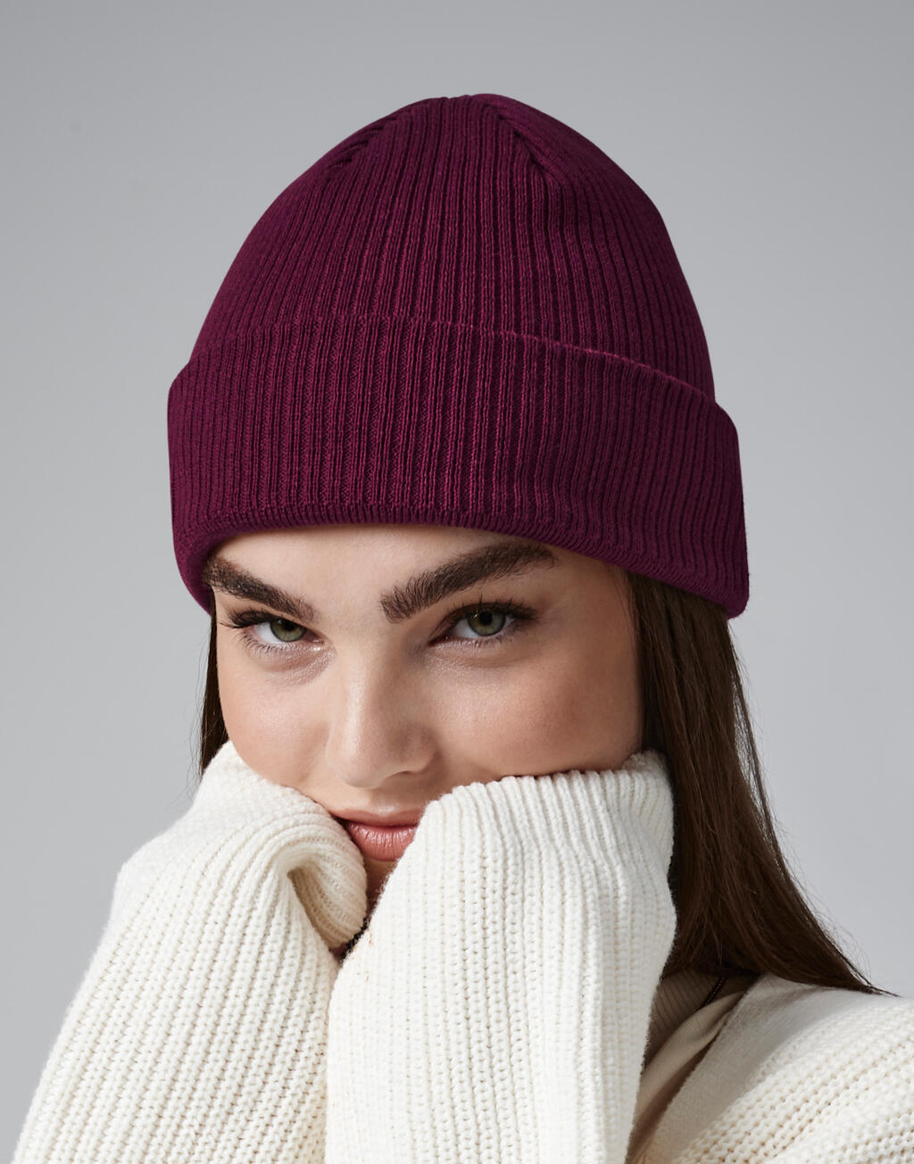 Organic Cotton Beanie in Farbe Black