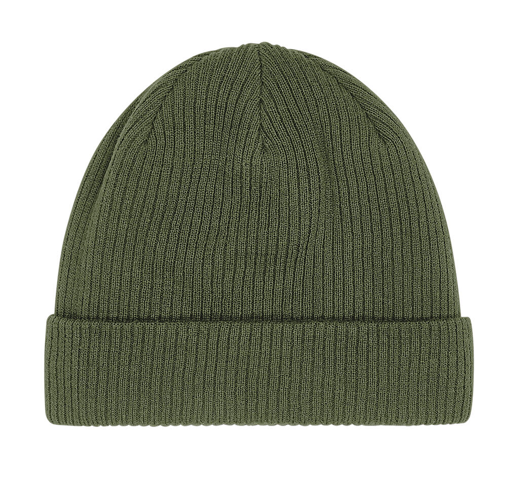 Organic Cotton Beanie in Farbe Olive Green