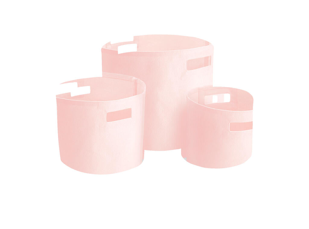Canvas Storage Tubs in Farbe Pastel Pink
