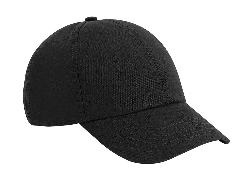 Organic Cotton 6 Panel Cap in Farbe Black
