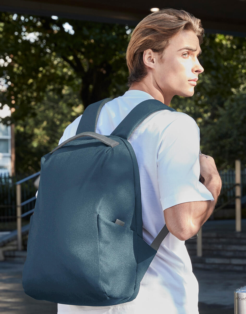 Project Recycled Security Backpack Lite<P/> in Farbe Black