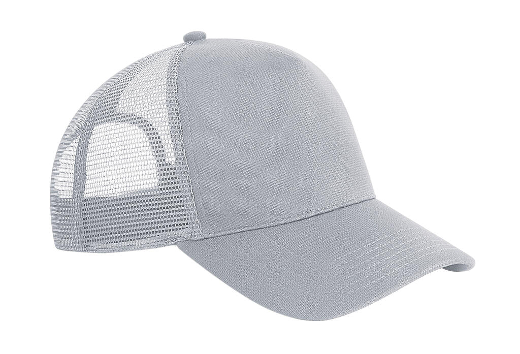 Microknit Snapback Trucker in Farbe Light Grey