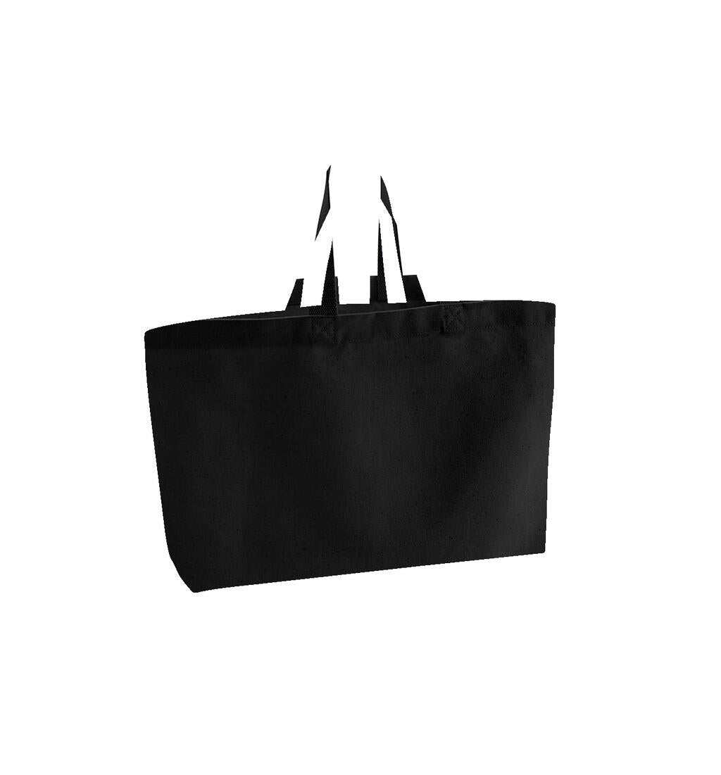 Oversized Canvas Tote Bag in Farbe Black