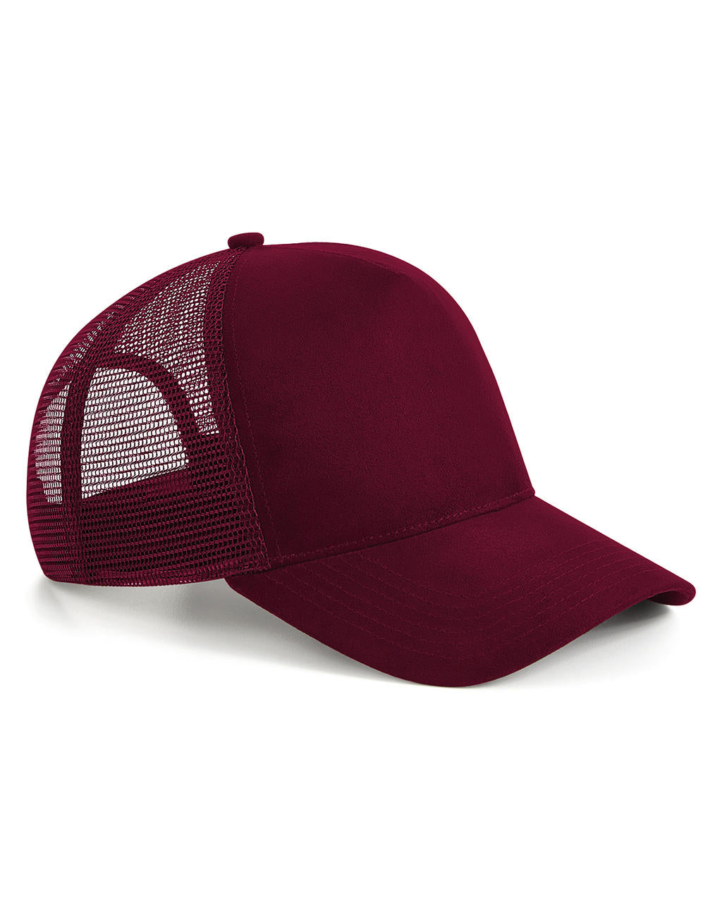 Suede Snapback Trucker in Farbe Black