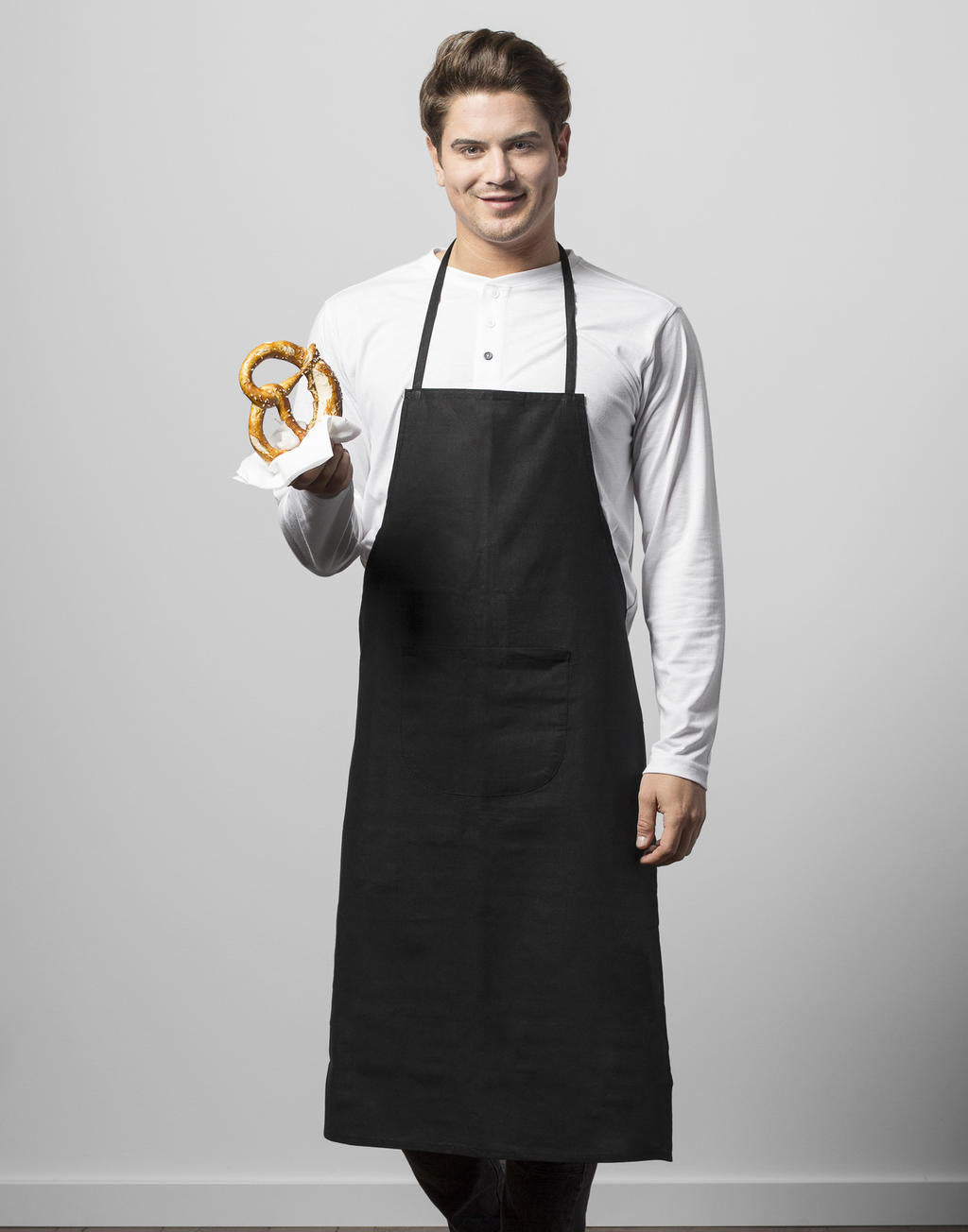 Budapest Festival Apron with Pocket in Farbe White