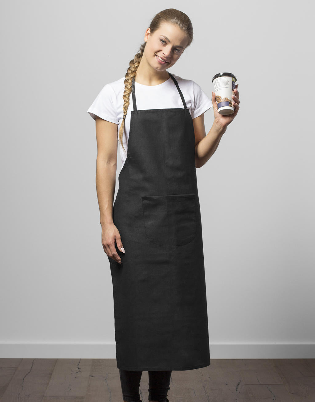 Budapest Festival Apron with Pocket in Farbe White