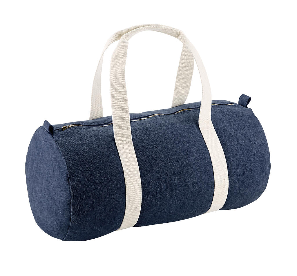 Denim Barrel Bag in Farbe Denim Blue