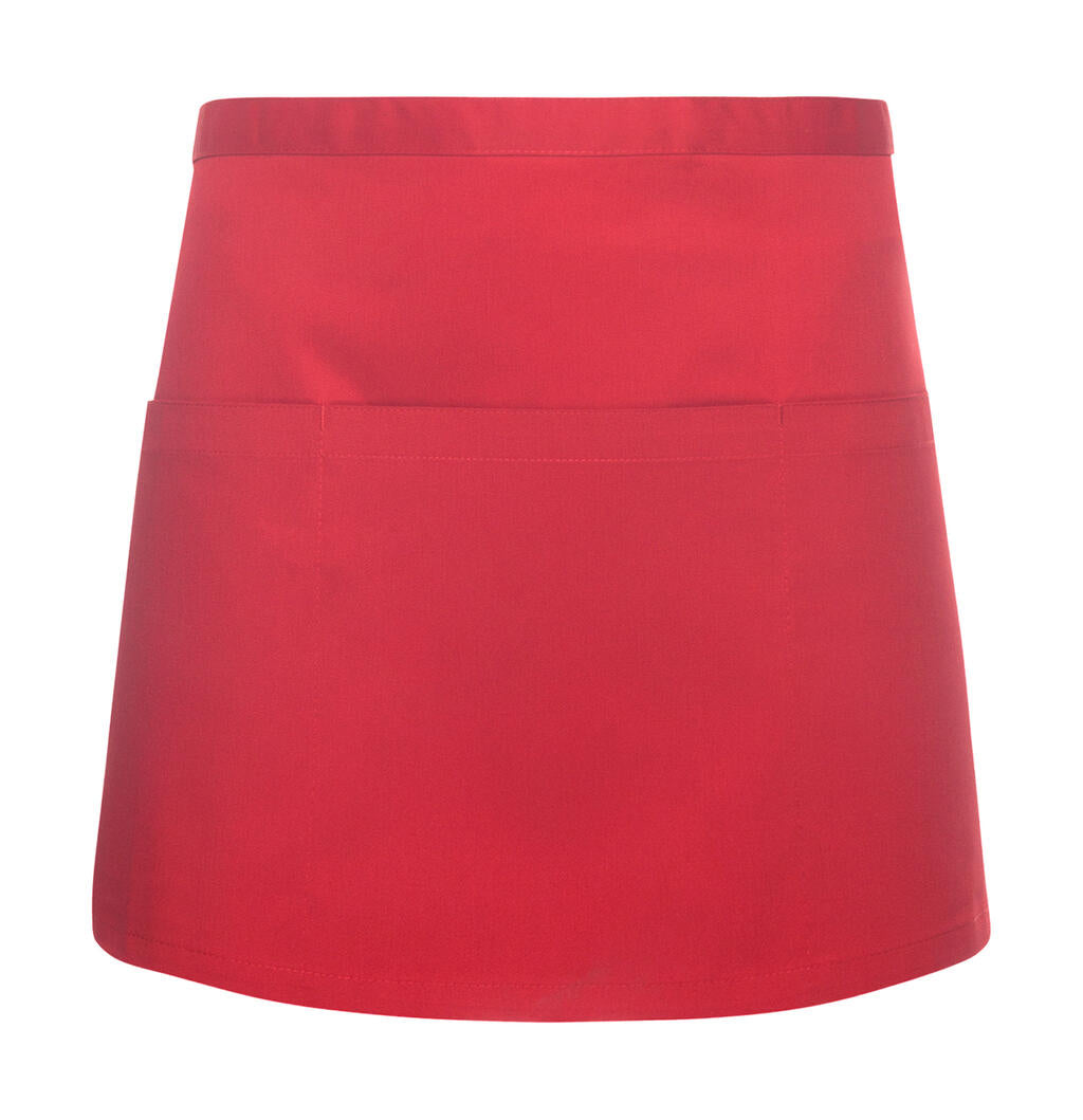 Waist Apron Basic with Pockets in Farbe Red