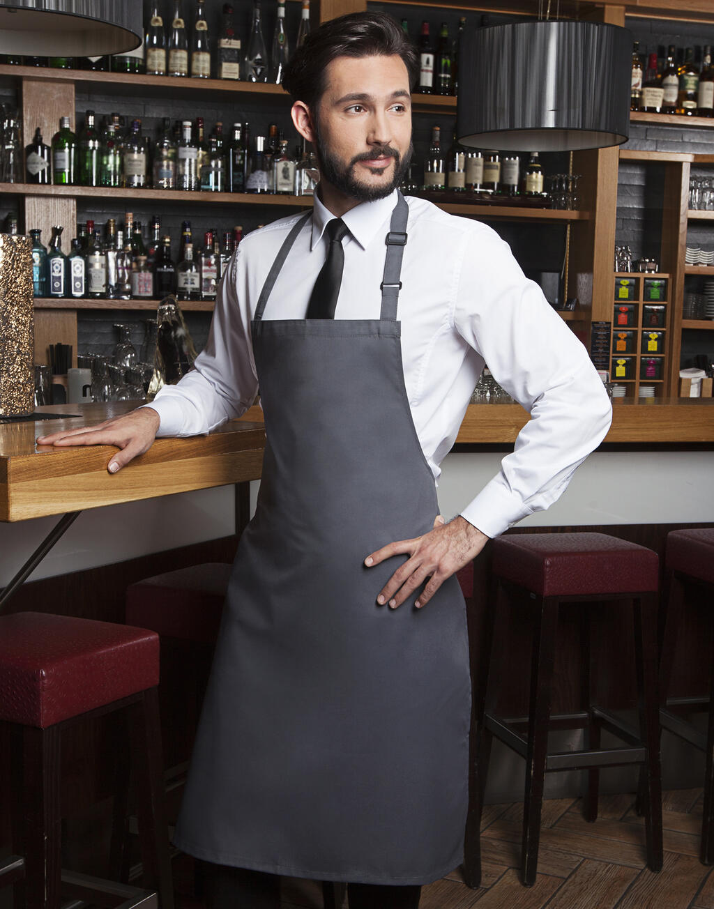 Bib Apron Basic in Farbe White