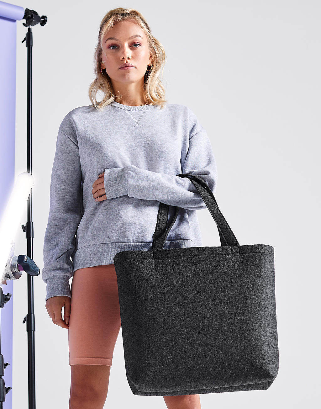 Felt Shopper in Farbe Charcoal Melange