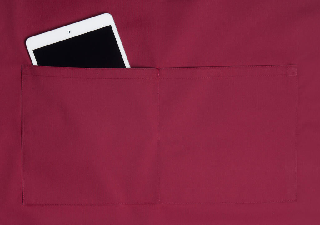 Bib Apron Basic with Pocket in Farbe White