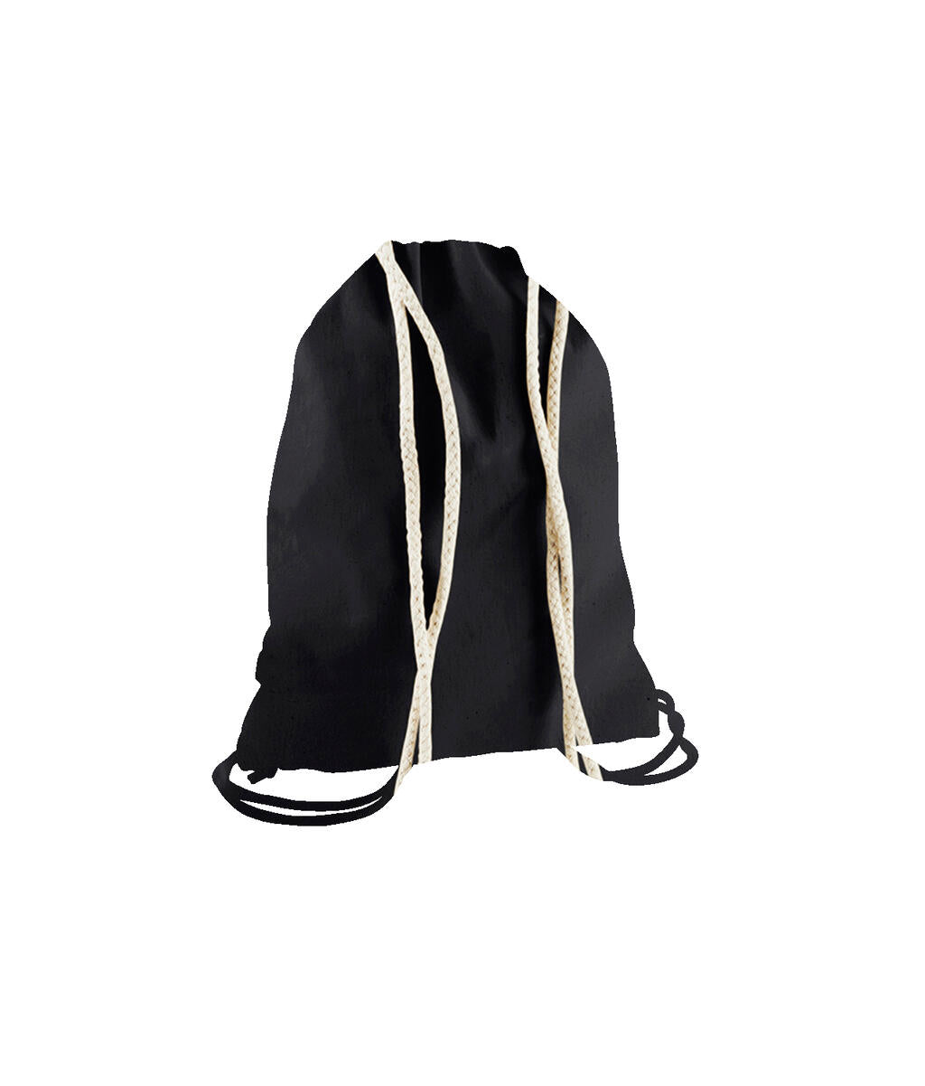 Recycled Cotton Gymsac in Farbe Black