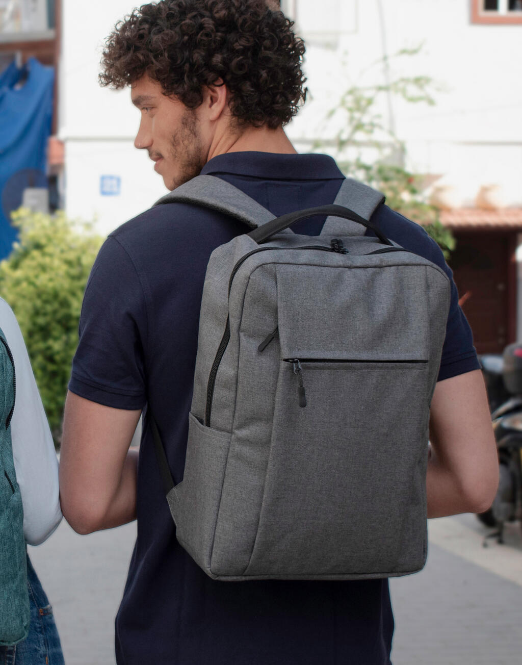 Sembach Basic Laptop Backpack in Farbe Black Melange