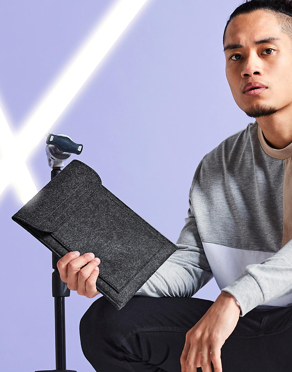 Felt iPad® Slip in Farbe Charcoal Melange