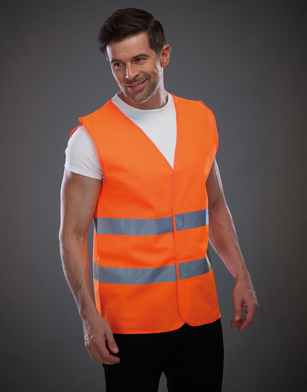 Fluo 2 Bands Waistcoat in Farbe Fluo Orange