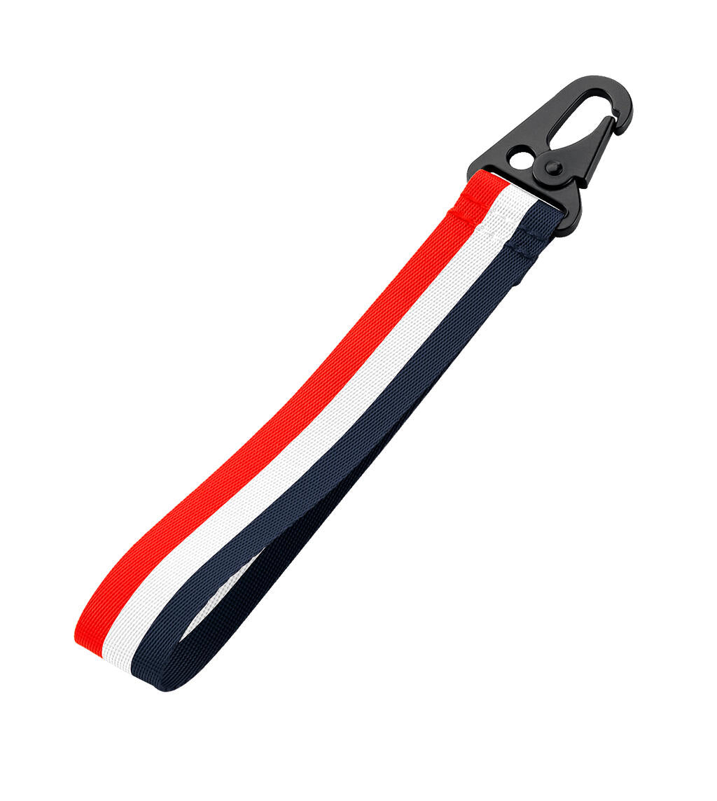 Brandable Key Clip in Farbe Red/White/Navy