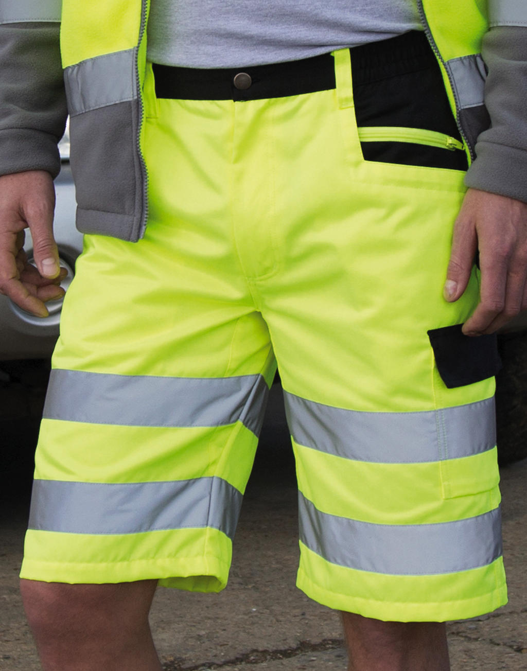 Safety Cargo Shorts in Farbe Fluorescent Orange