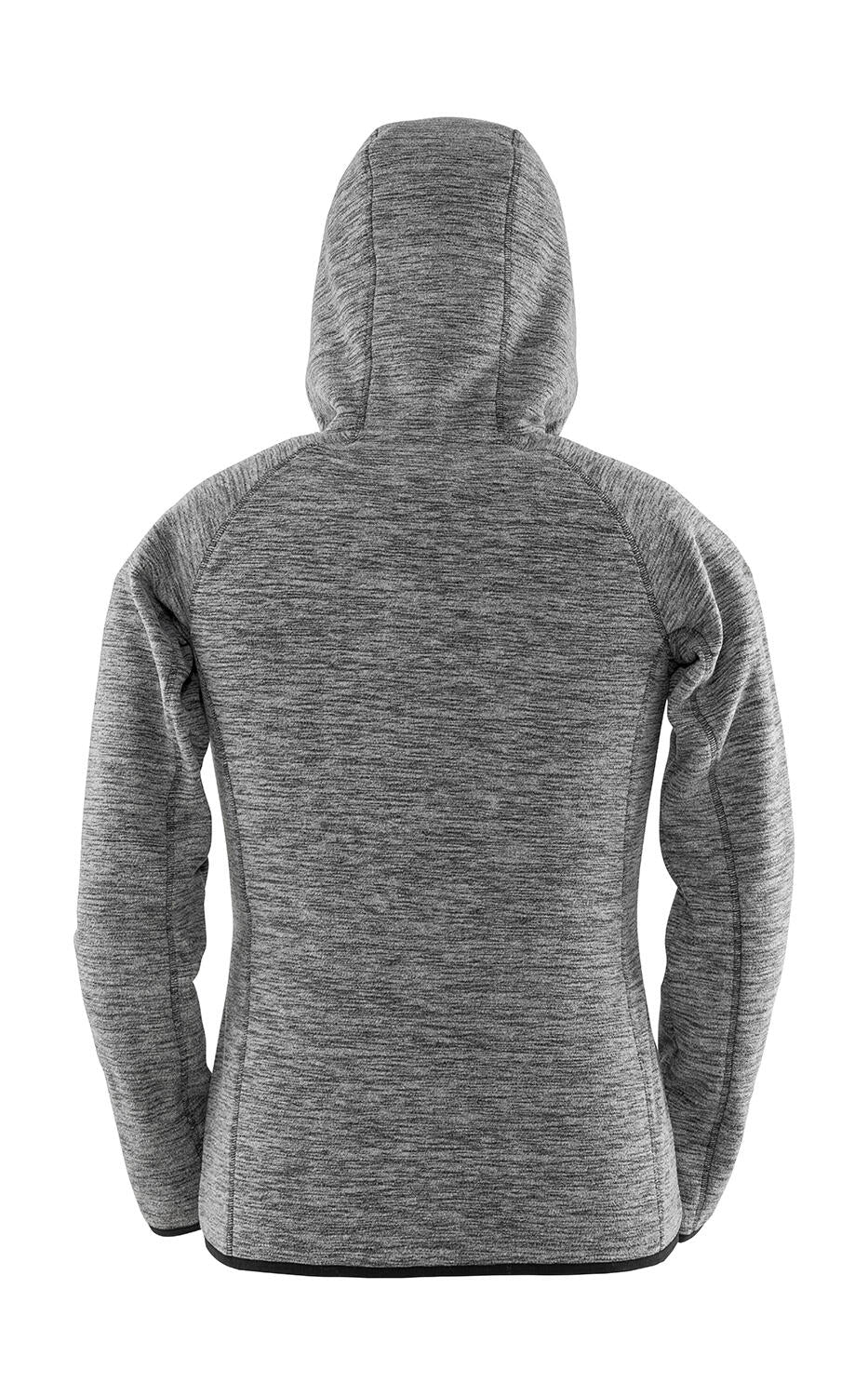 Women's Microfleece Hoodi in Farbe Marl Grey/Black