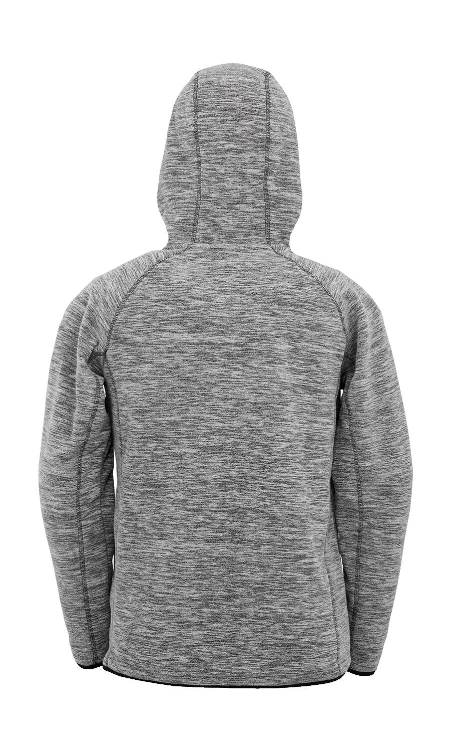 Men's Microfleece Hoodi in Farbe Marl Grey/Black