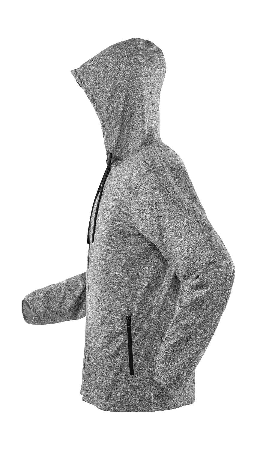 Women's Hooded Tee-Jacket in Farbe Marl Grey