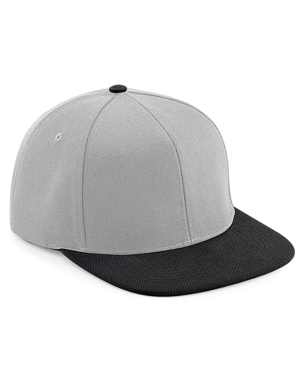 Original Flat Peak 6 Panel Snapback in Farbe Black/Grey