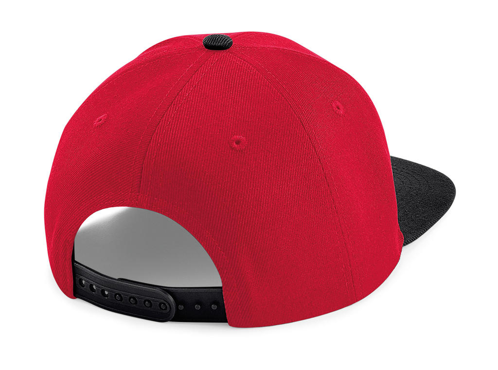 Original Flat Peak 6 Panel Snapback in Farbe Black/Grey