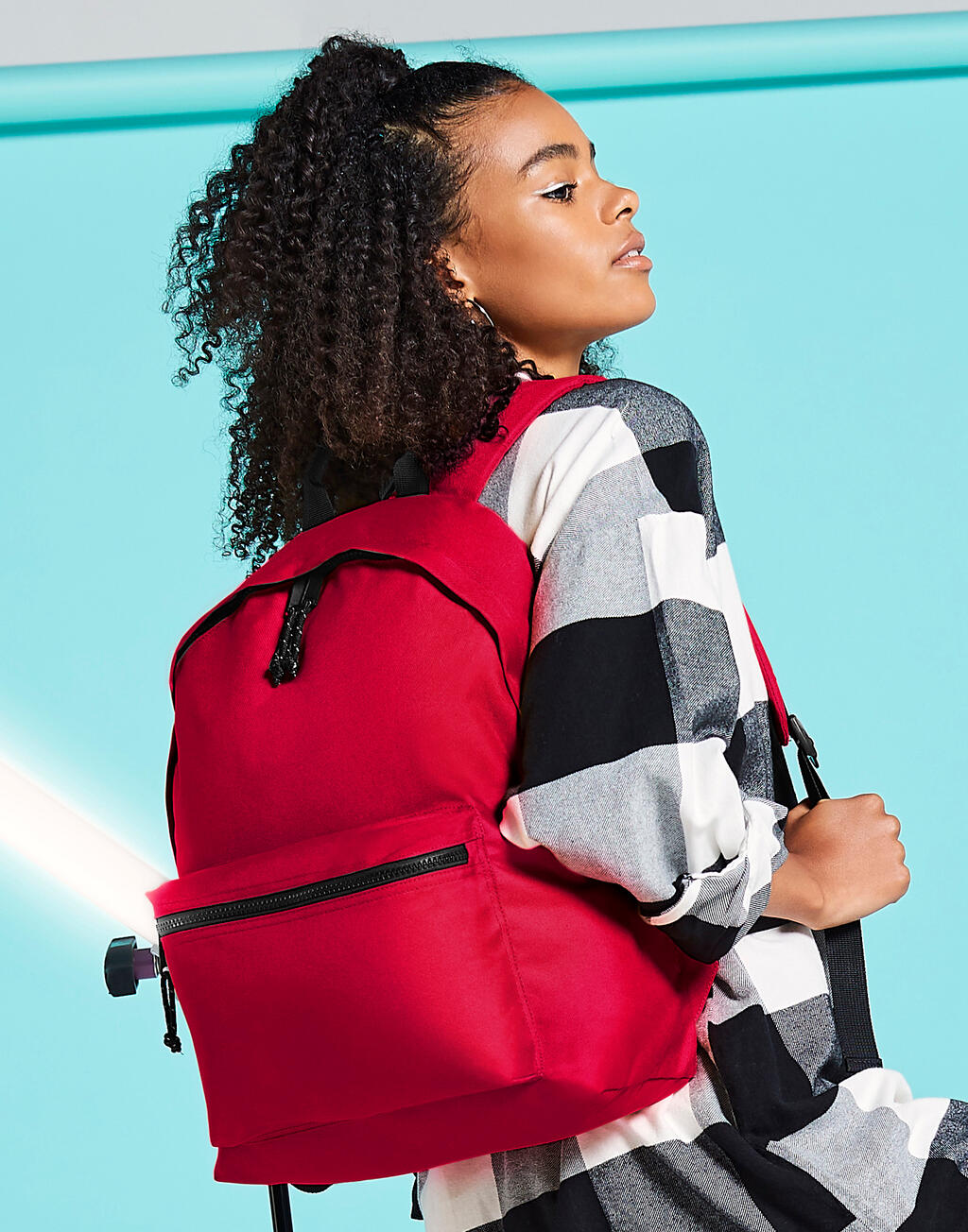 Recycled Backpack in Farbe Black