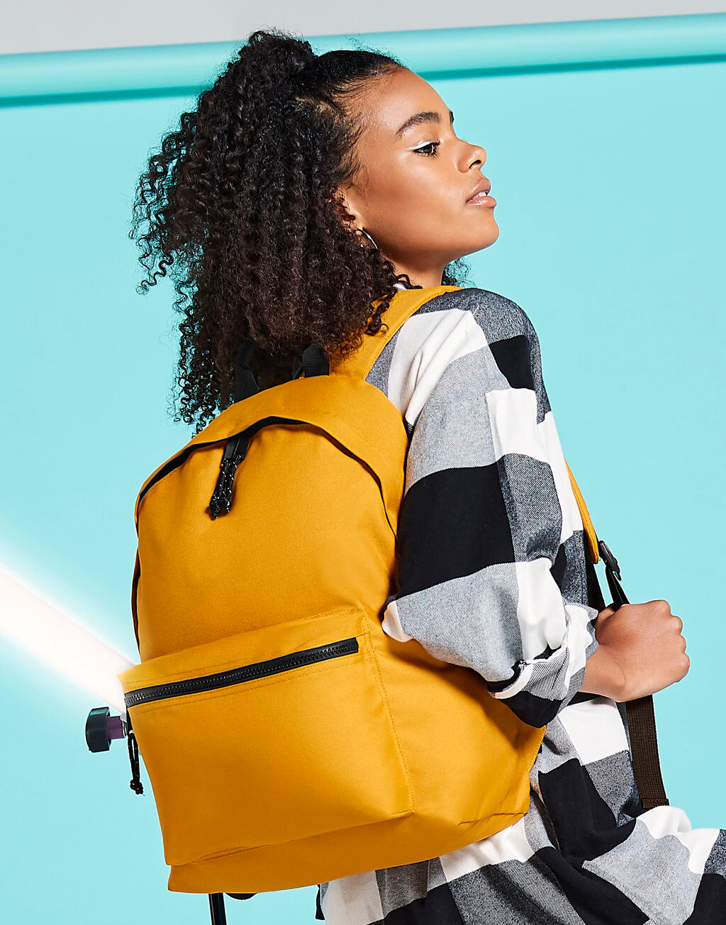 Recycled Backpack in Farbe Black
