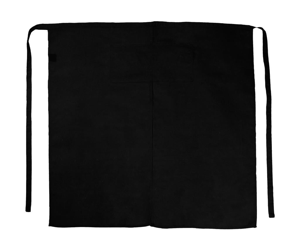 Berlin Long Bistro Apron with Vent and Pocket in Farbe Black