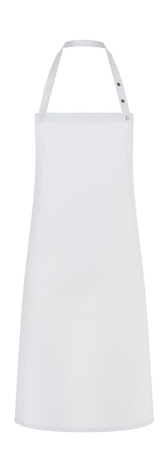 Bib Apron Press Stud Santorini in Farbe White