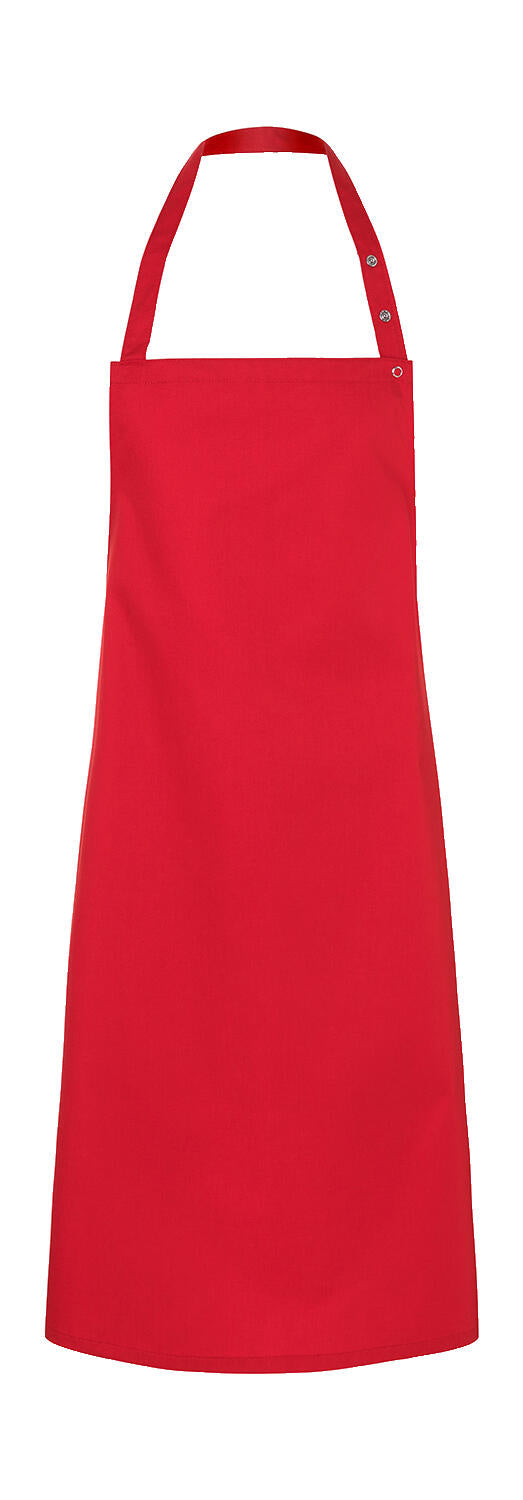Bib Apron Press Stud Santorini in Farbe Red