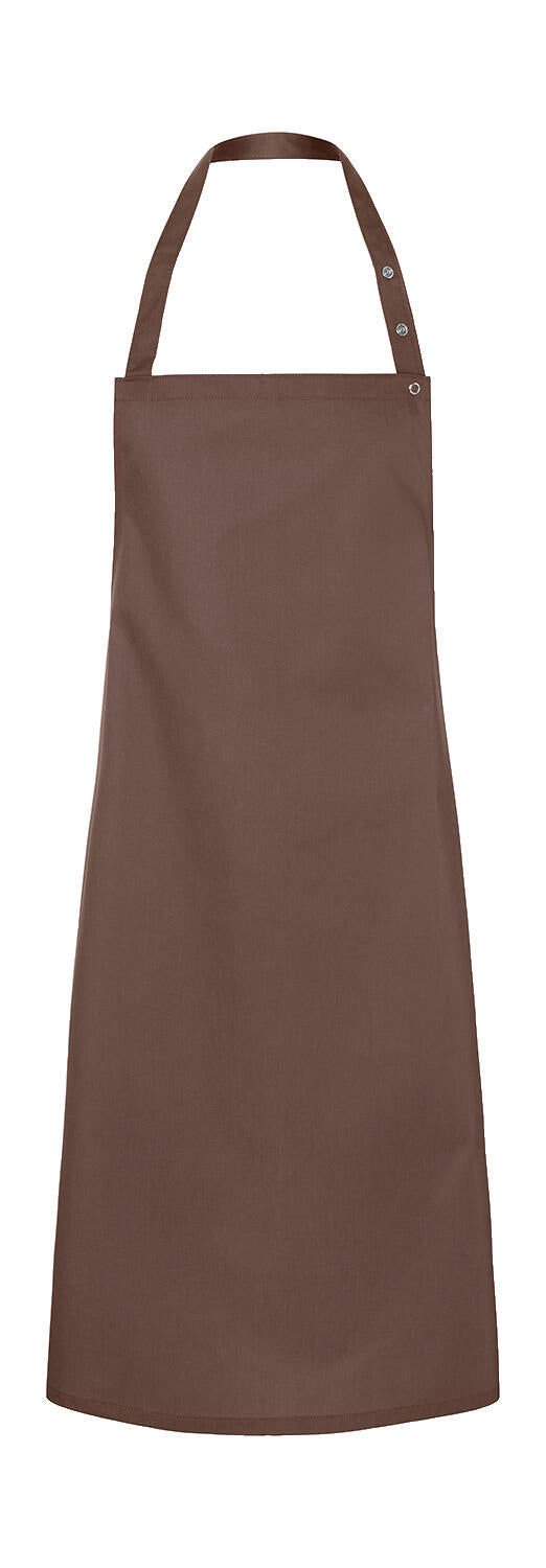 Bib Apron Press Stud Santorini in Farbe Light Brown