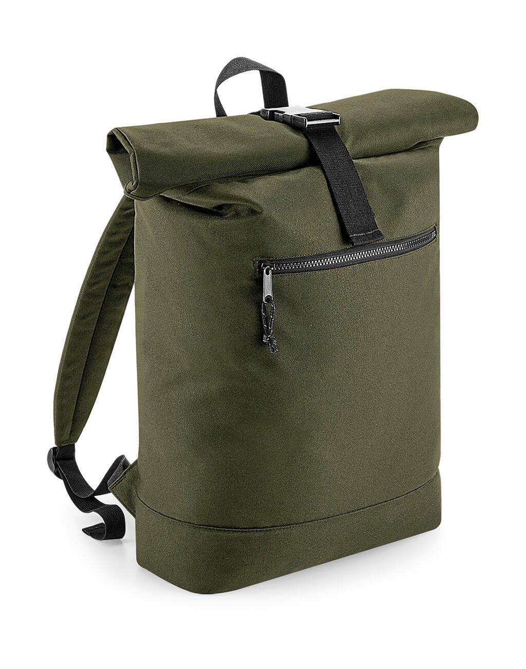 Recycled Roll-Top Backpack in Farbe Military Green