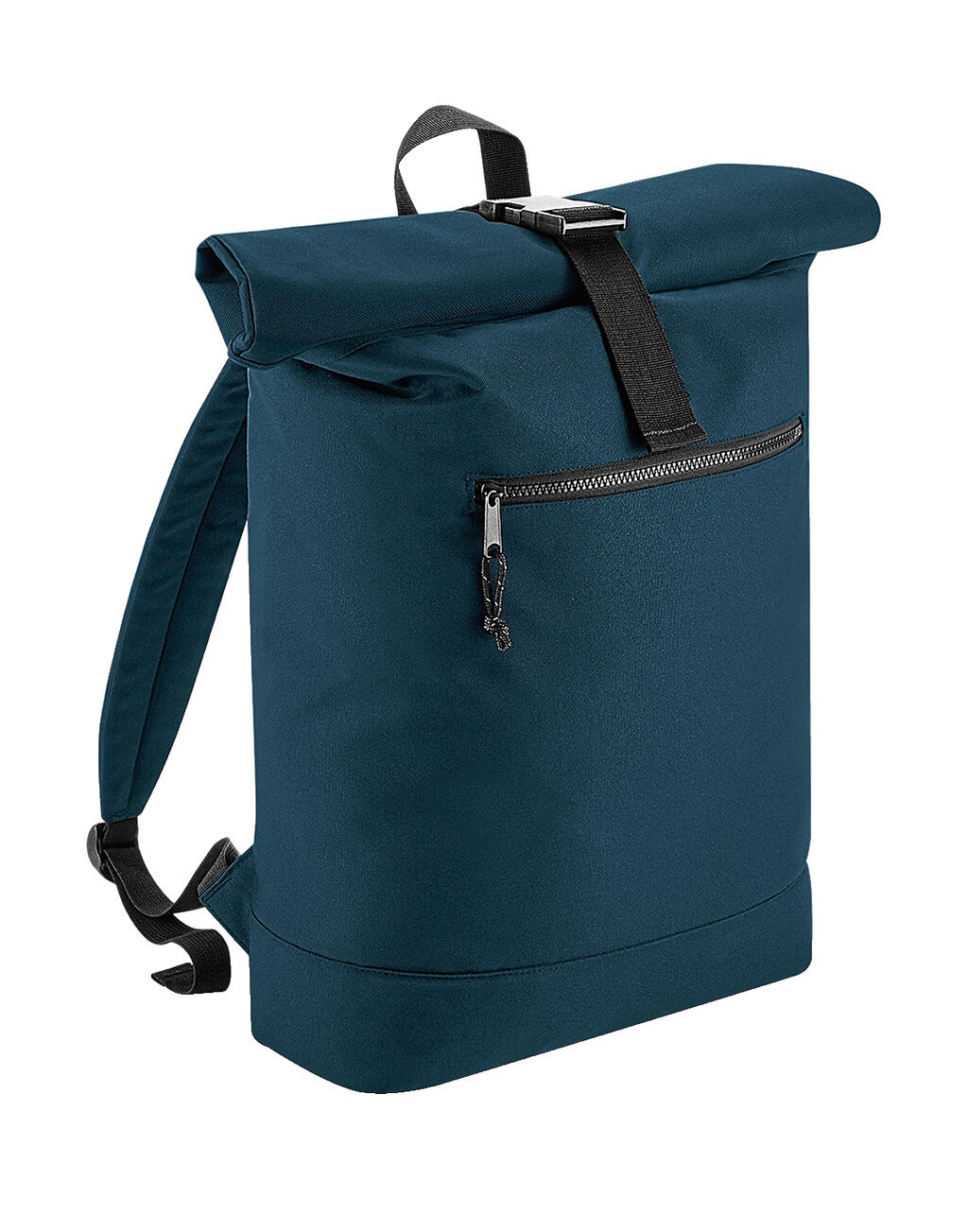 Recycled Roll-Top Backpack in Farbe Petrol