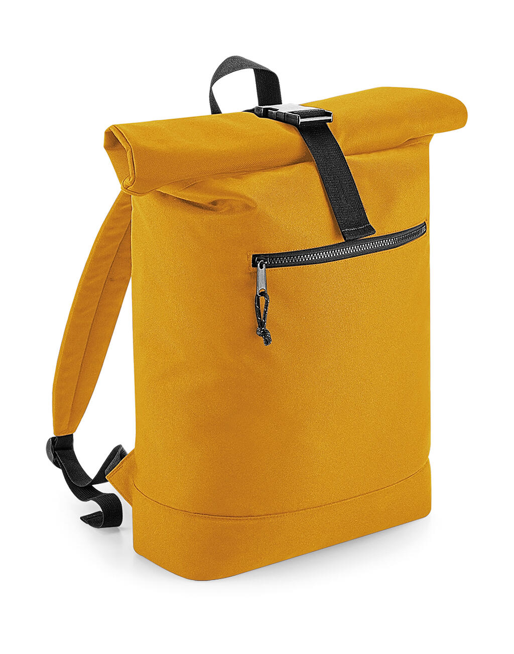 Recycled Roll-Top Backpack in Farbe Mustard