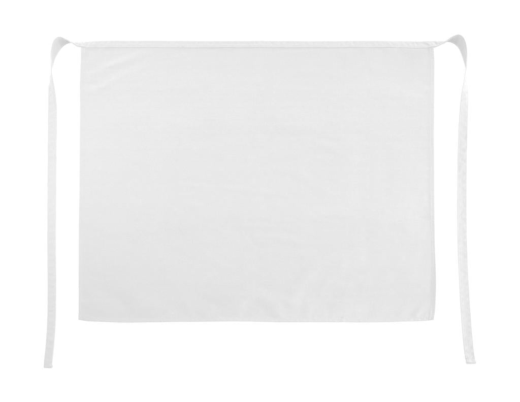 Rome Medium Length Bistro Apron in Farbe White
