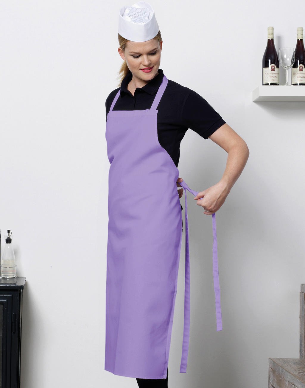 Paris Bib Apron in Farbe White