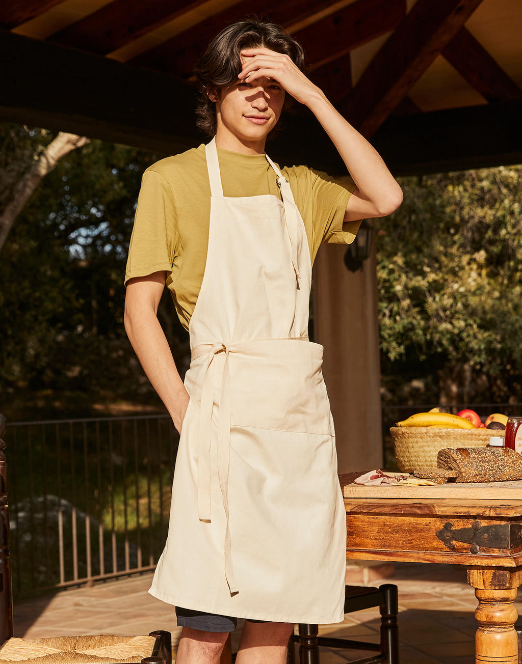 FairTrade Cotton Adult Craft Apron in Farbe Natural