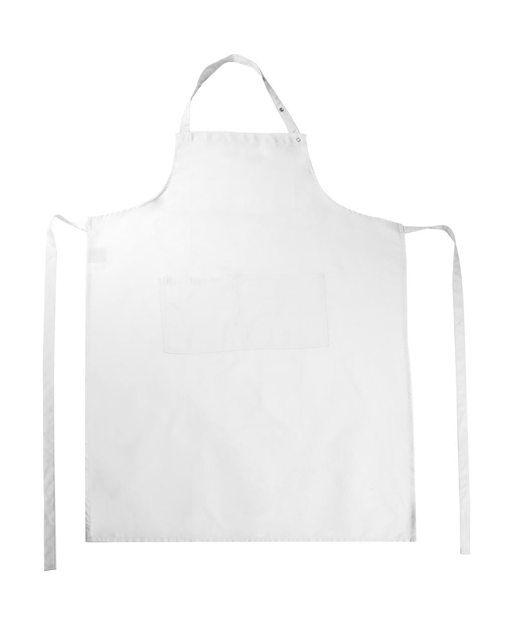 Amsterdam Bib Apron with Pocket in Farbe White