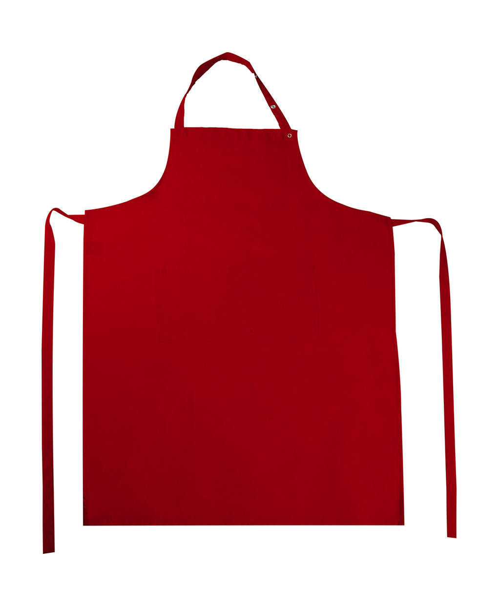 Amsterdam Bib Apron with Pocket in Farbe Red