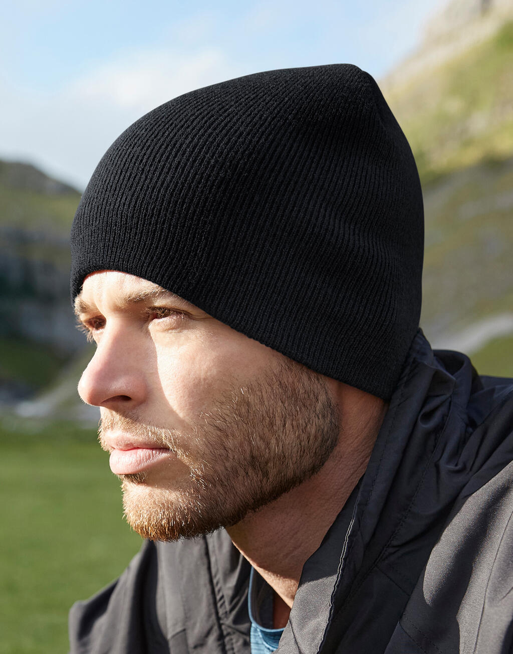 Recycled Original Pull-On Beanie in Farbe Black