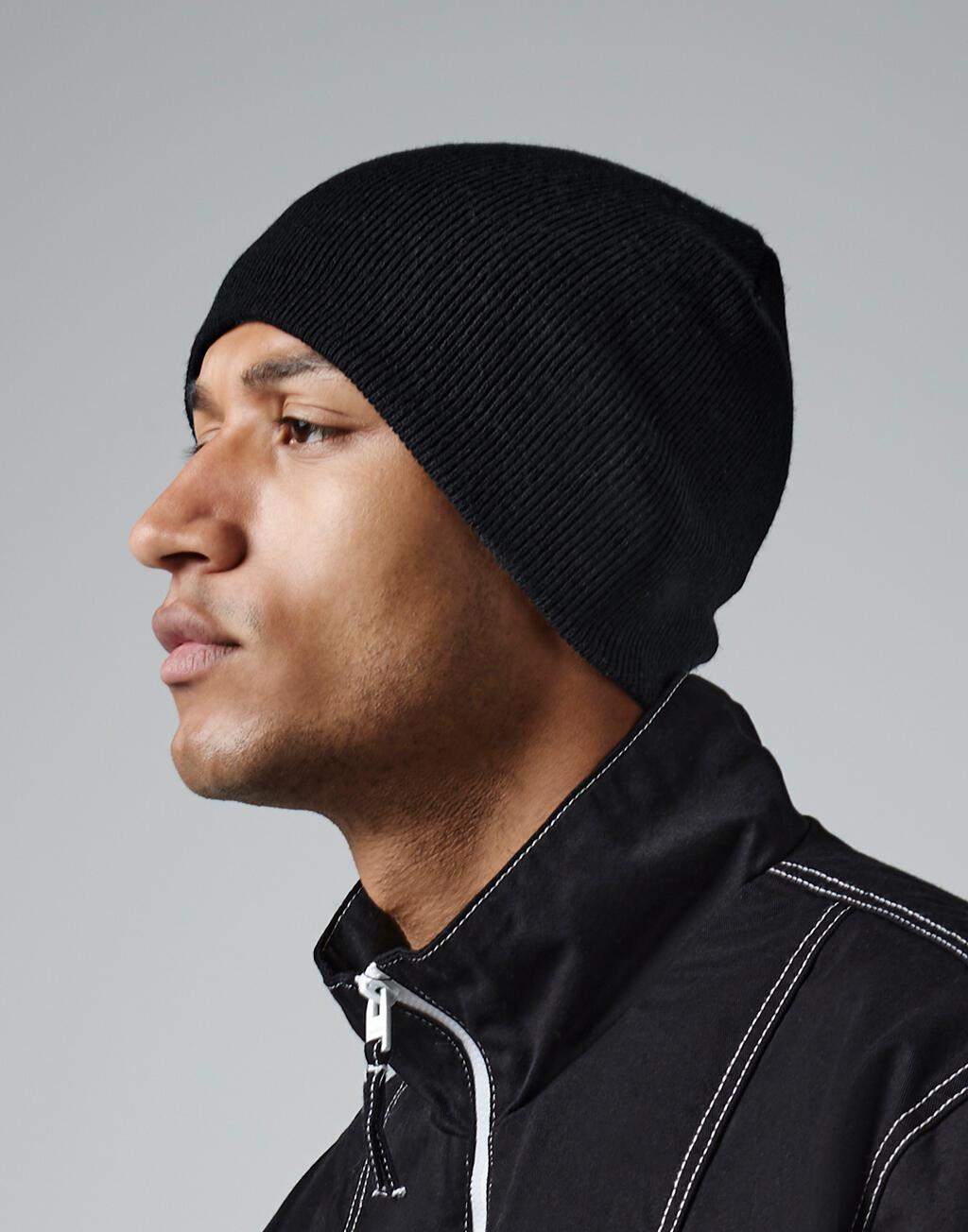 Recycled Original Pull-On Beanie in Farbe Black