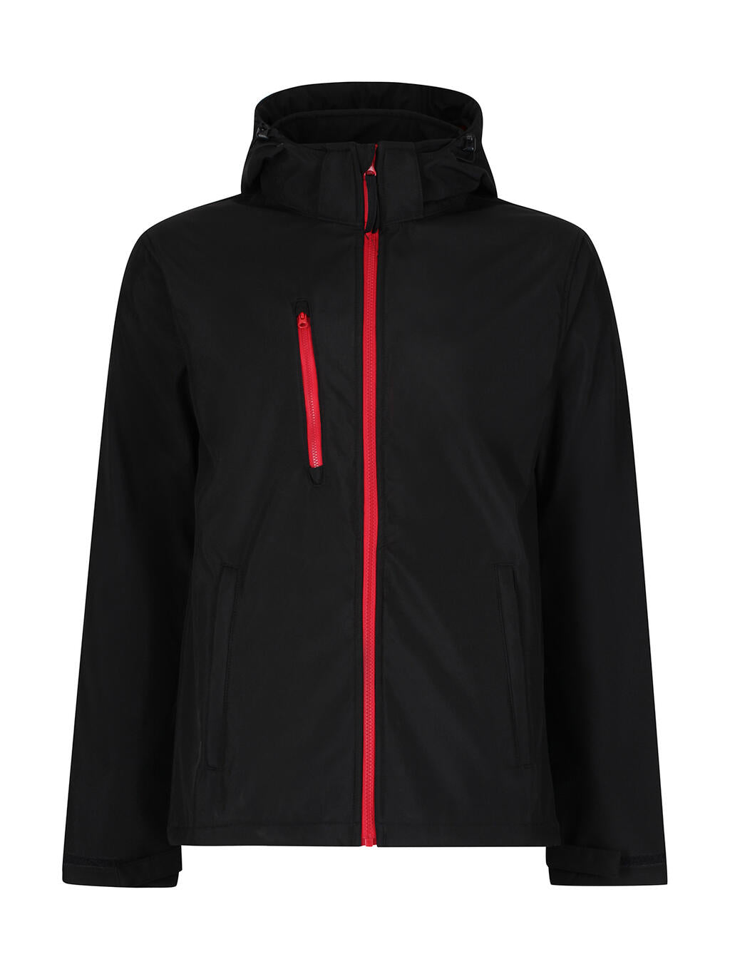 Venturer 3-Layer Hooded Softshell Jacket in Farbe Black/Red