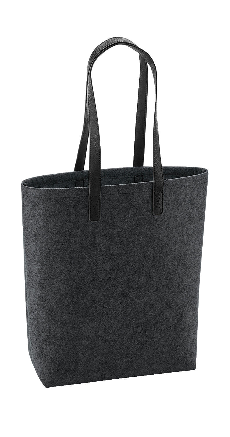 Premium Felt Tote in Farbe Charcoal Melange/Black