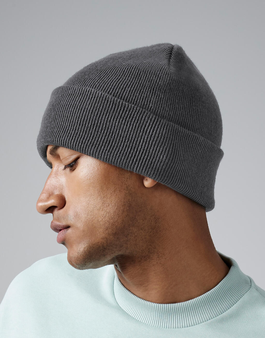 Recycled Original Cuffed Beanie in Farbe Black