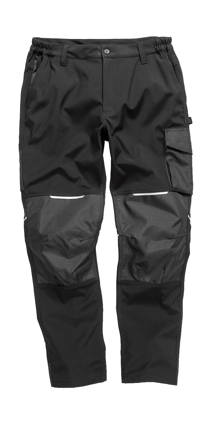Slim Softshell Work Trousers in Farbe Black