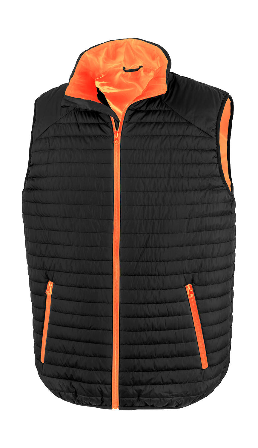Thermoquilt Gilet in Farbe Black/Orange